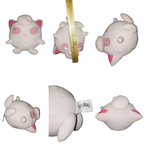 ‼️SOLD‼️ Pokémon Nintendo Jugglypuff plush 8" Rare Orange Pink Soft Fluffy - Picture 1 of 7